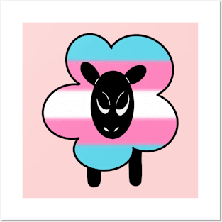 Proud Trans Rainbow Sheep Posters and Art